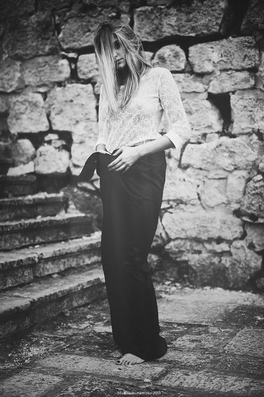 Alone, Art, Black & white, Black and white, Canon, Girl, Haletskyi, Model, Portrait photo preview
