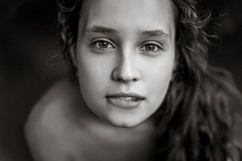 женский портрет, портрет, девушка, черно-белое, girl, portrait Viktoriaphoto preview