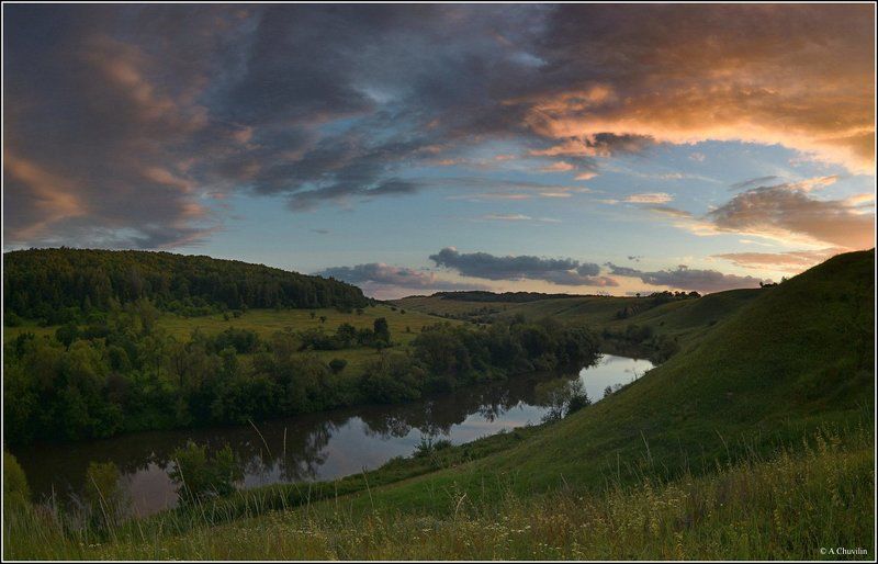 вечер,закат,река,красивая,меча,тульская,область Вечер на Красивой Мечеphoto preview