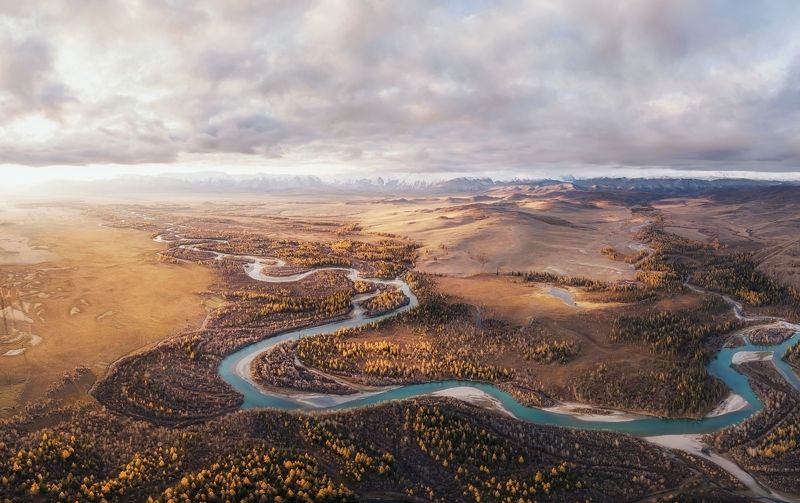 алтай, курай Осенний рассвет в Курае. Алтай.photo preview