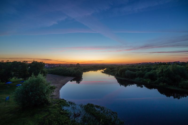 пейзаж, закат, ночь, звезды, небо, рассвет, природа От заката до рассвета. г. Борисовphoto preview