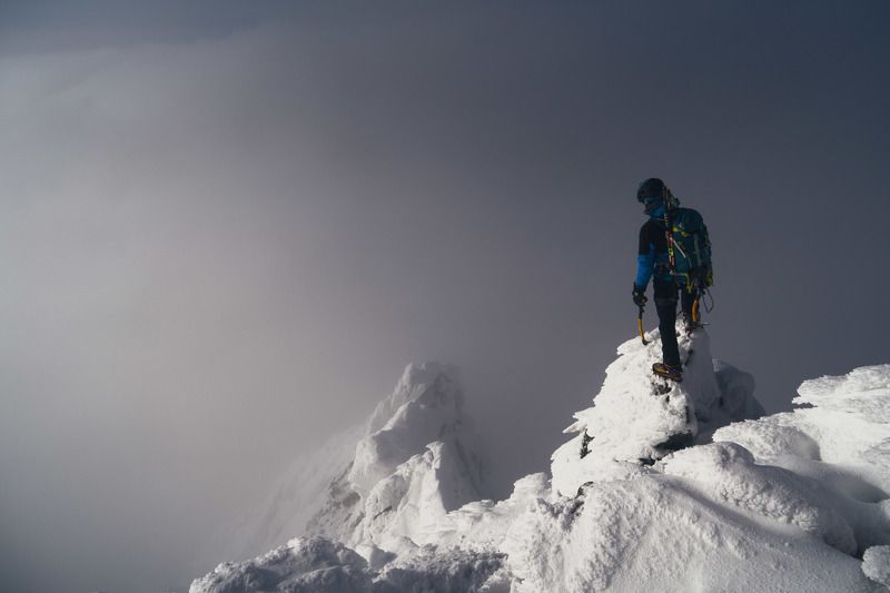 epic, winter, climbing, fog, snow, freeze Into the voidphoto preview
