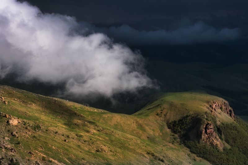 кавказ, бермамыт, гроза, облака, fujifilm Бермамыт фото превью