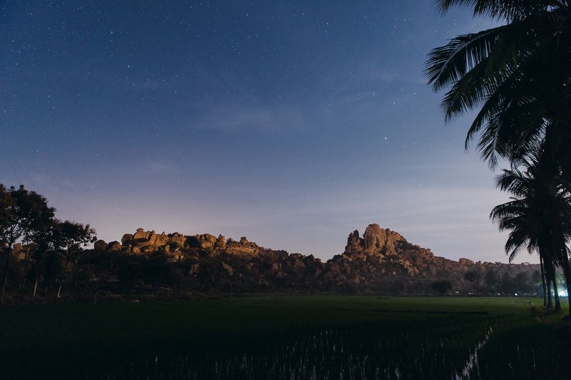 landscape stars India mountains india Hampe Stars photo preview