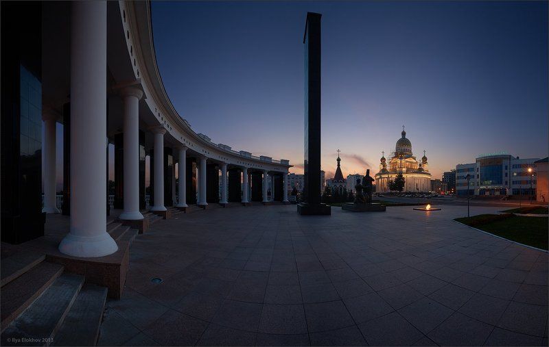архитектура, вечерний саранск, кафедральный собор св. федоа уша, мемориальный комплекс воинской с, саранск Вечерний Саранск.photo preview