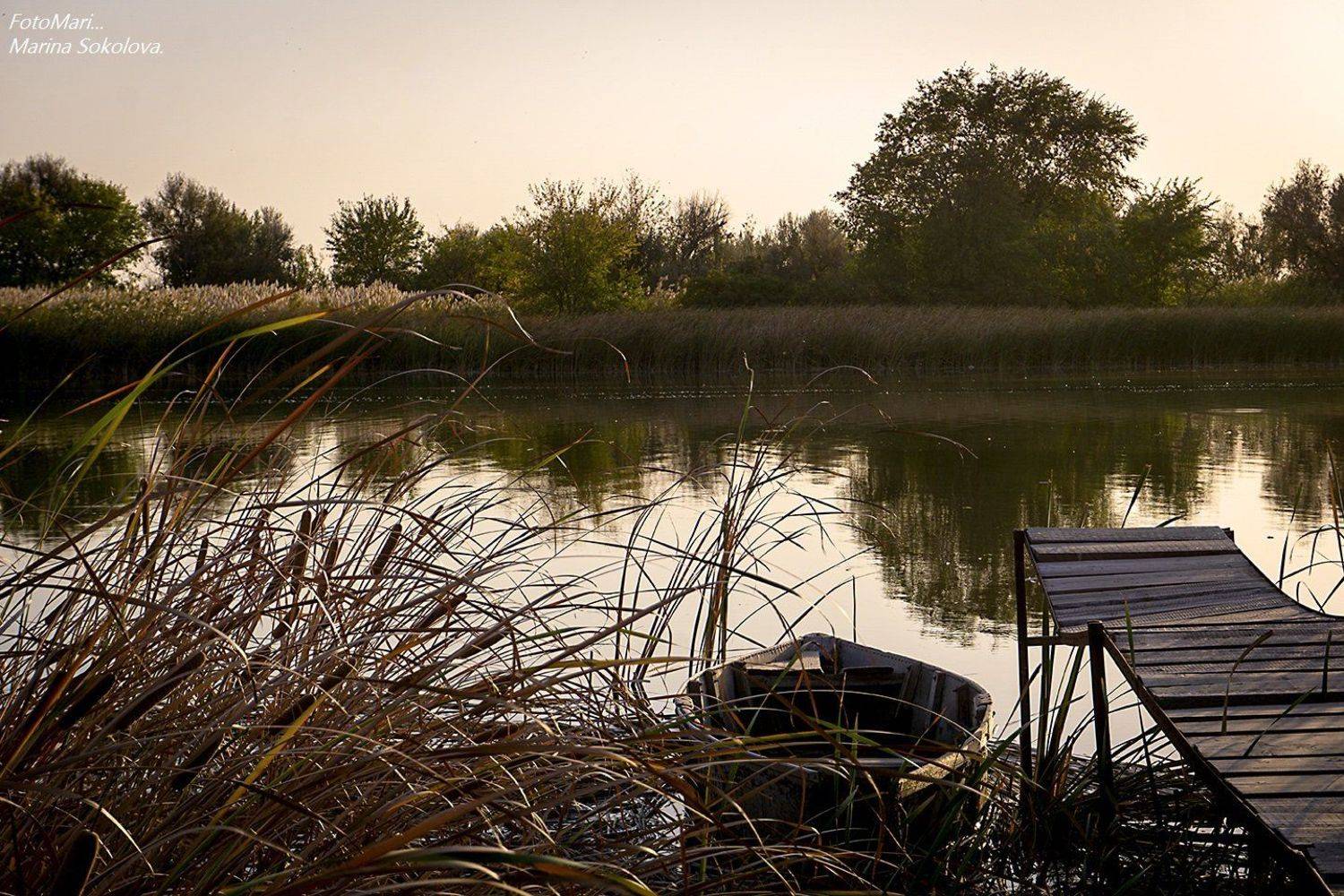 природа,закат,река,лодка,пейзаж,взгляд,, Марина Соколова