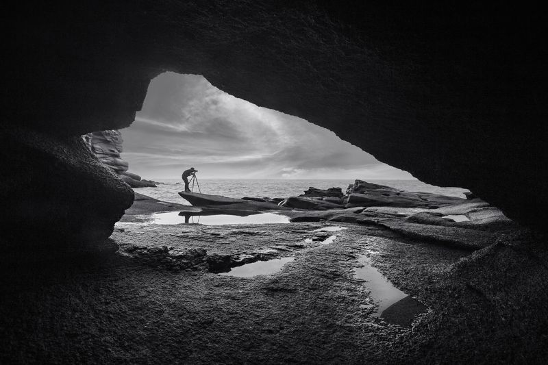 Landscapes,black & white,Travel,China,Wenzhou,reef Magic mirrorphoto preview