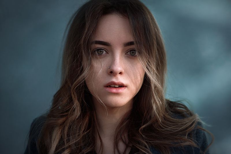 портрет, девушка, пирсинг, глаза, взгляд Кристинаphoto preview
