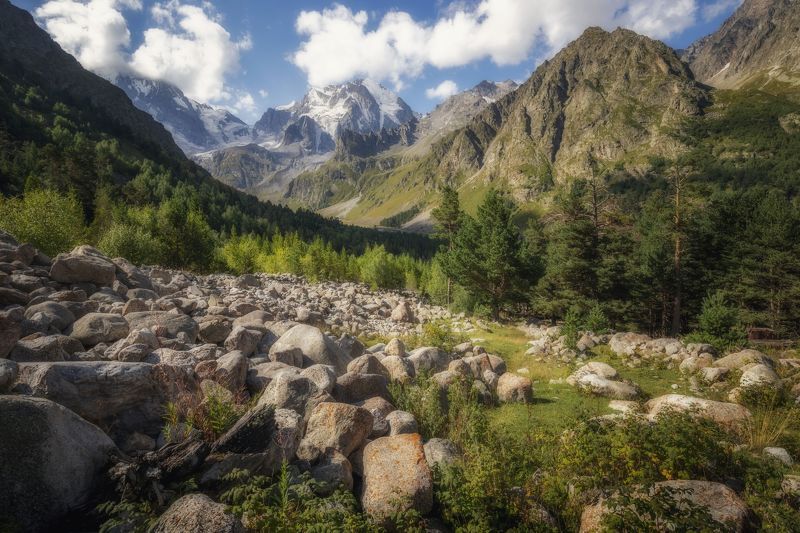 пейзаж, горы, кавказские горы, природа россии, кабардино-балкария, Летние краски в Кавказских горахphoto preview