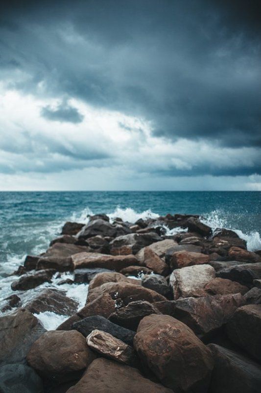 Blue, Cold, Sea, Waves Перед штормомphoto preview