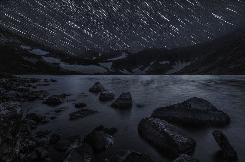 Горы, Звезды, Золотая долина, Каровые озера, Космос, Кузбас, Кузнецкий Алатау, Курумник, Ночь, Сибирь, Хакасия, Хунухузух Кузнецкий Алатау, озеро Хунухузух.photo preview