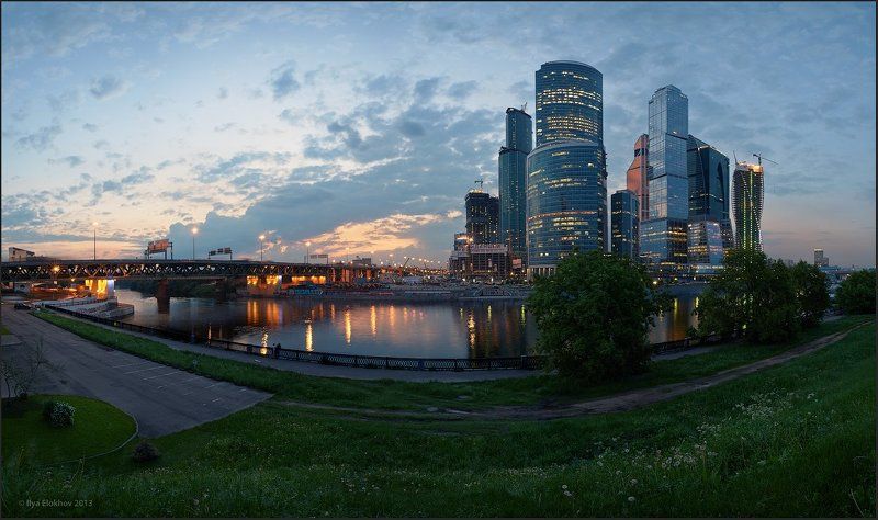 Архитектура, Вечерняя москва, Москва, Москва-сити Московский вечер.photo preview