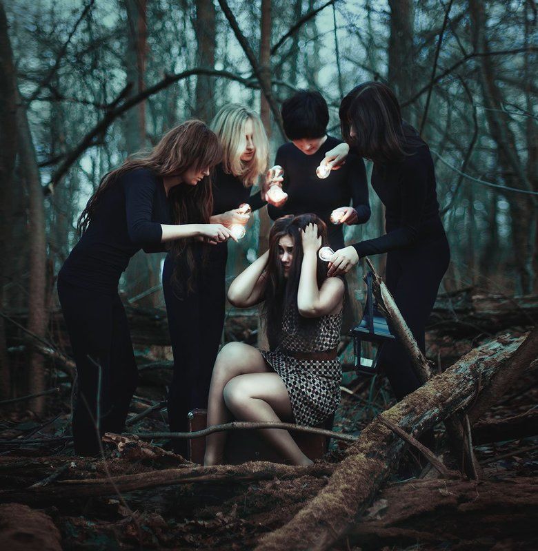 Девушки, Лес, Портрет, Психологический портрет, Сюрреализм don\'t get into my lifephoto preview