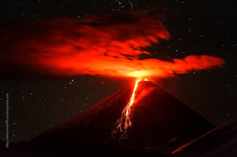 извержение, ключевской,  камчатка Ключевской вулканphoto preview