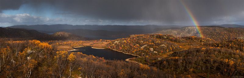 Autumn, Kola Bay, Kola Peninsula, Rainbow, Губа Тюва, Дождь, Заполярье, Кольский, Кольский залив, Осень, Радуга, Тюва В краю озер и солнечных дождейphoto preview