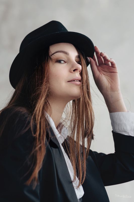 портрет, шляпа, девушка photo preview