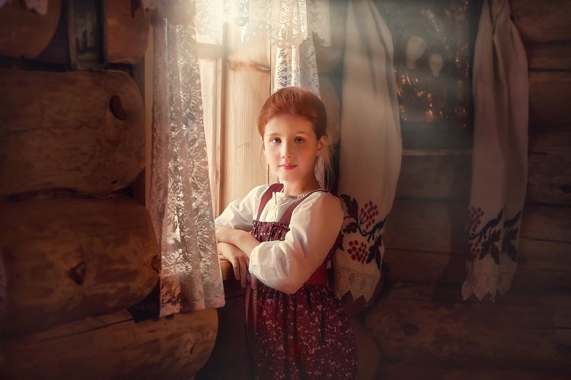 девочка, портрет, сказка, деревня Дашаphoto preview