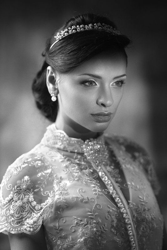 Beauty, Wedding, Women, Девушка, Портрет, Портрет девушки, Черно-белое Roman Holidayphoto preview