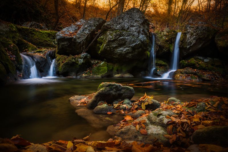 крым, пейзаж, осень, большой каньон, каньон, водопад, листья Про осень...photo preview