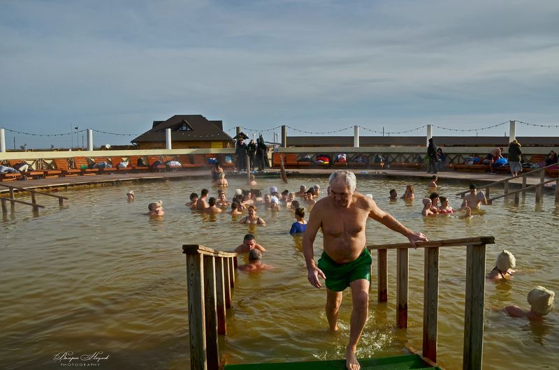 зима, арабатская стрелка, термальный источник, оздоровительный комплекс Арабатские термыphoto preview