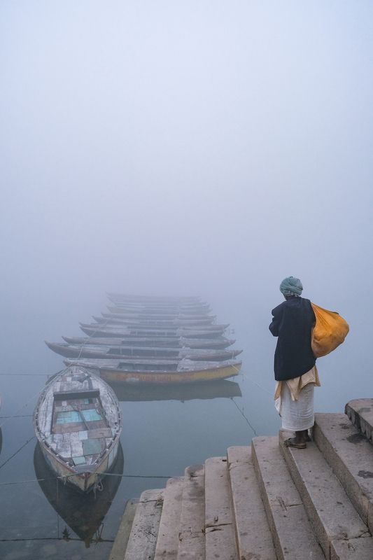 man boats waiting colours Endless journey...photo preview