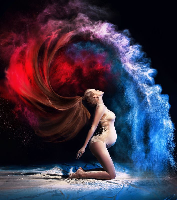 мука беременность краски холи беременная photo preview