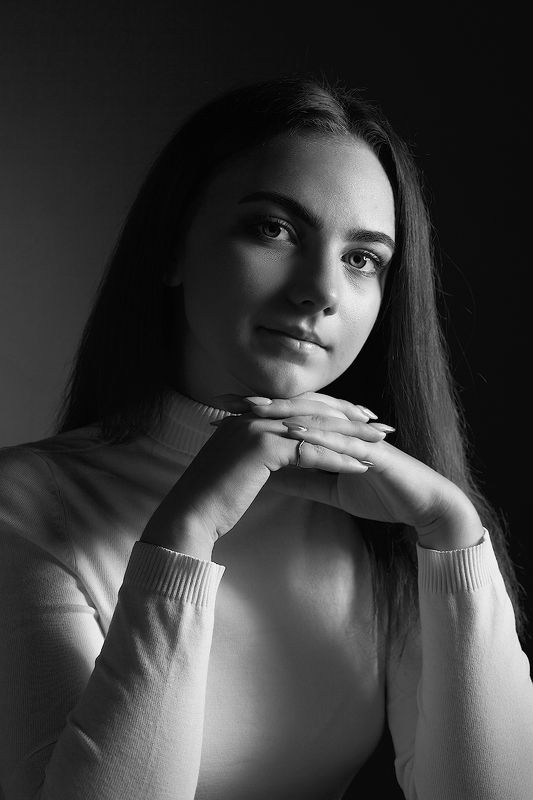 портрет, ч/б, девушка, Маргаритаphoto preview