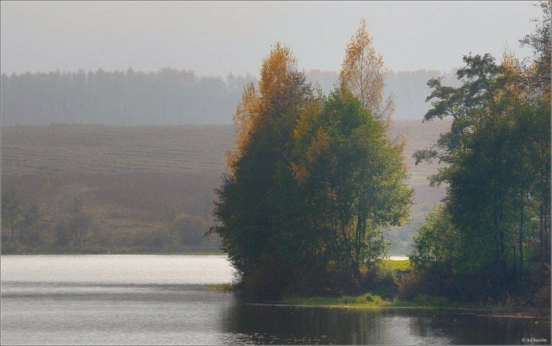 озеро,октябрь,туман Туманно-октябрьскаяphoto preview