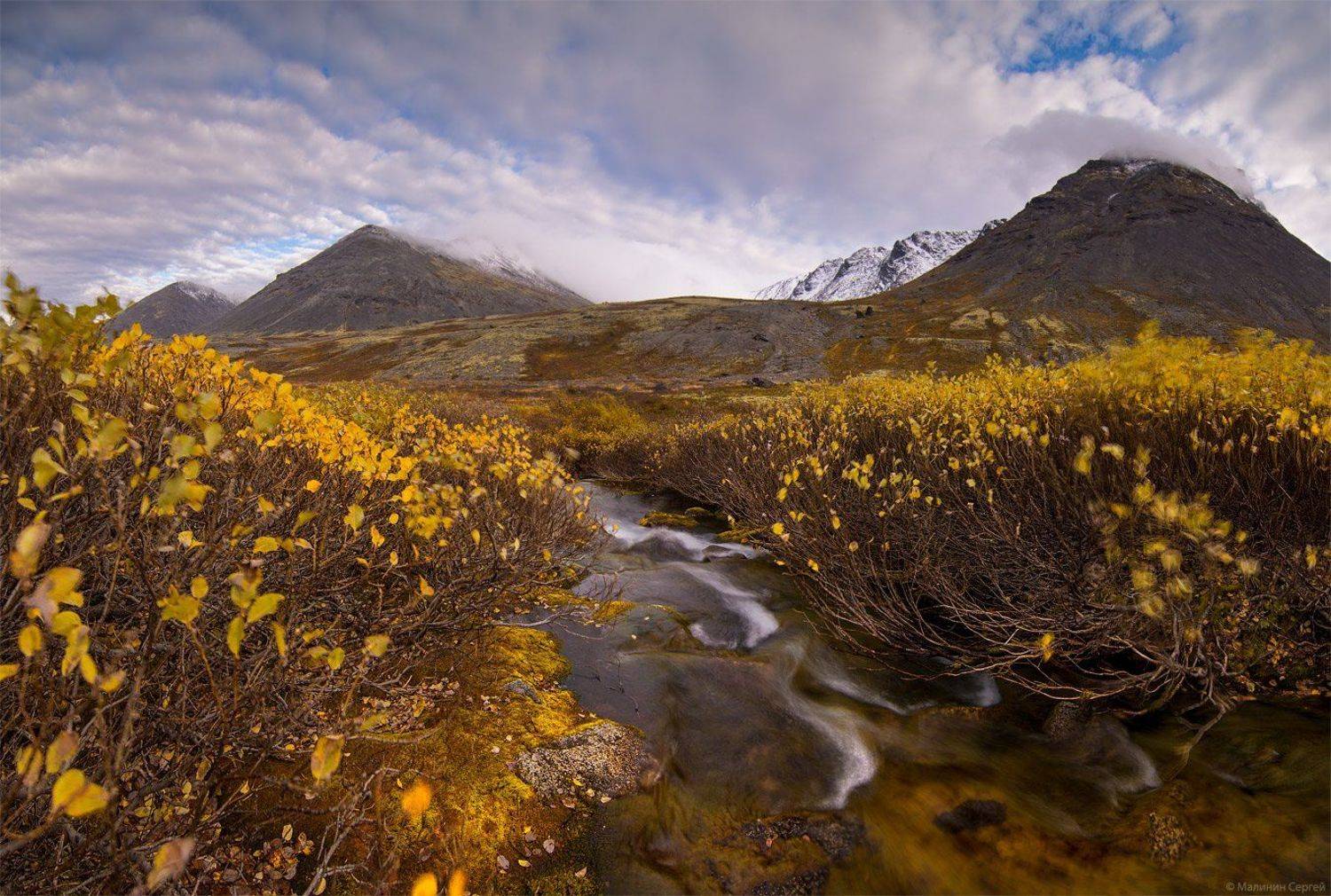 Autumn, Khibiny, Kola Peninsula, Mountains, Горы, Заполярье, Кольский, Кунийок, Осень, Сердцевинное, хибины, Сергей Малинин