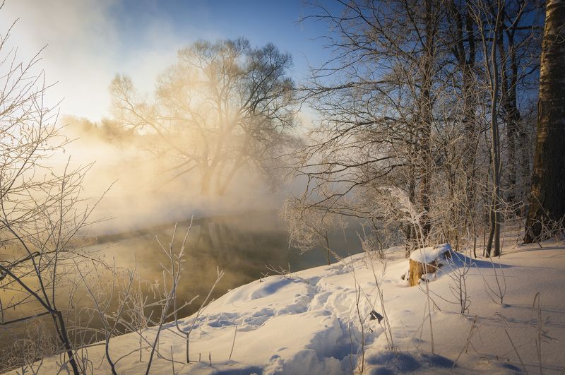 туман, московская область, утро, природа, пейзаж, зима, мороз, солнце Мороз и солнце...photo preview