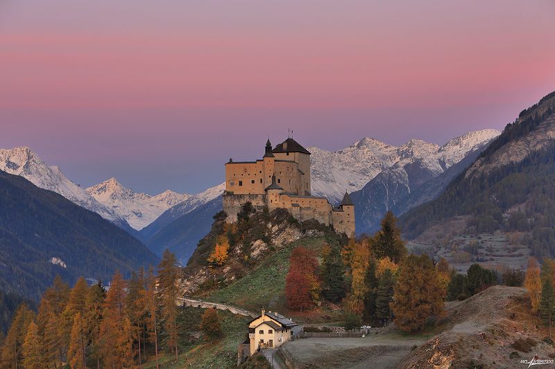 swiss,scuol,швейцария,осень Градиент рассветаphoto preview