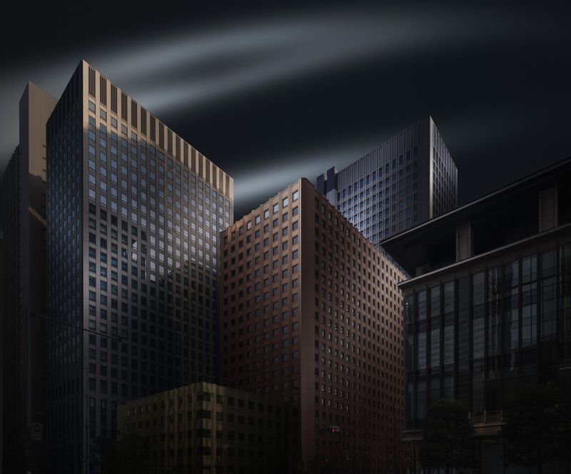 architecture,city,cityscape,skyscraper,fineart,color Folding Tokyophoto preview