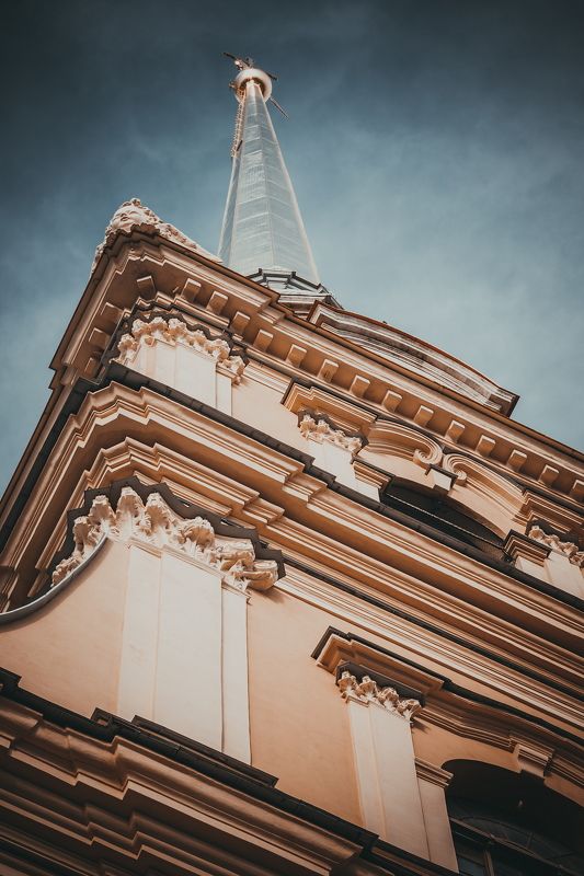 крепость, небо, шпиль шпиль фото превью