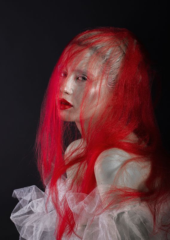 Female portrait, red haired  Red haired photo preview