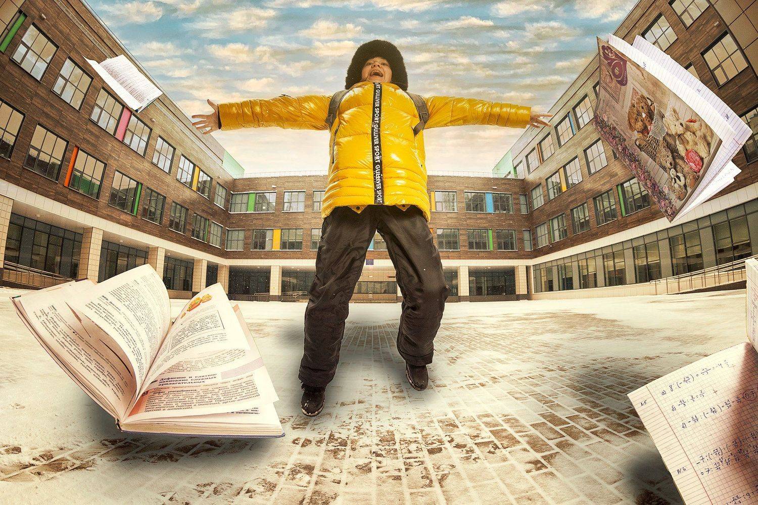 Каникулы!. Автор: Николай Сизиков школа, учебник, тетрадь, школьник, композиция, Николай Сизиков