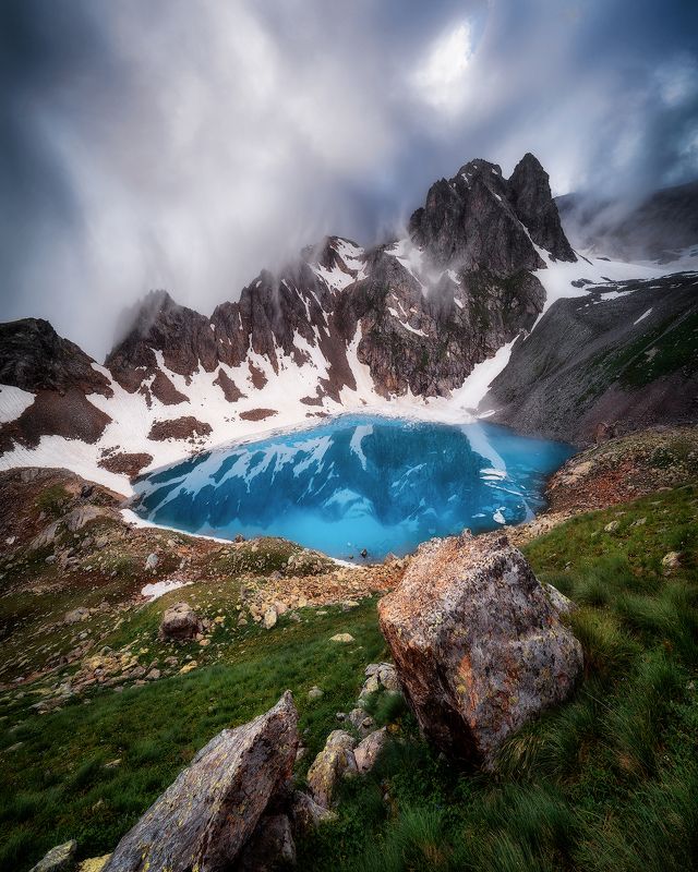 лето, горы, горное озеро, пейзаж, кавказ, архыз Хмурое, зубастое, Софийскоеphoto preview