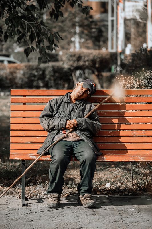 sleeping man photo preview