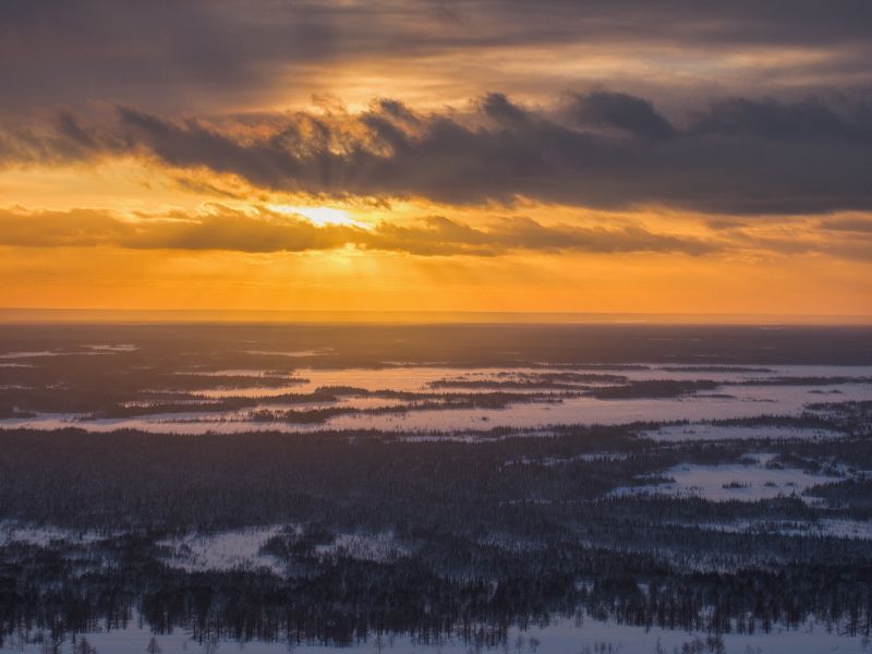 печора,коми,закат Закат над тайгойphoto preview