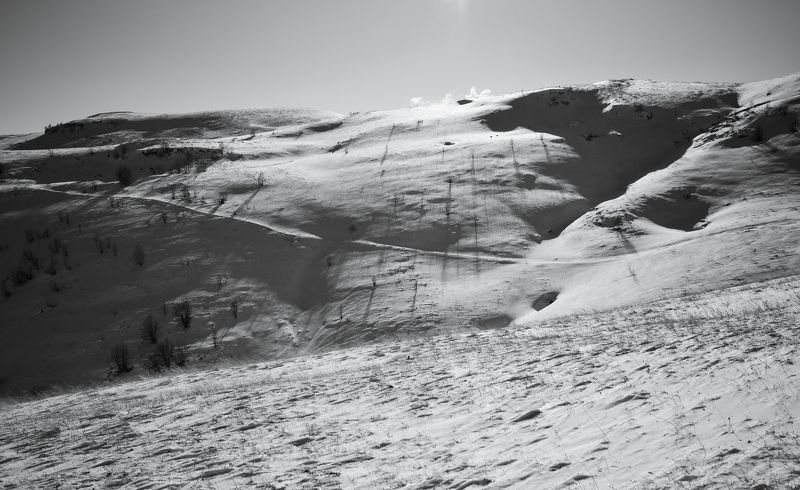 горы, зима, снег Снежные склоныphoto preview