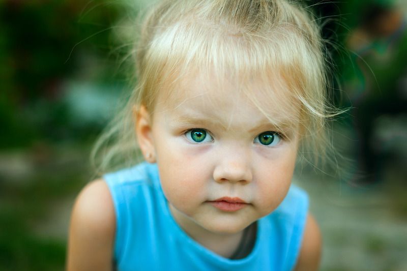 портрет, красота, девочка, Зеленаphoto preview