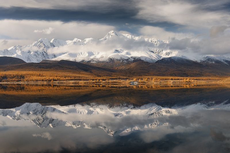 отражение, осень, горы, алтай Зеркало Джангыскольphoto preview
