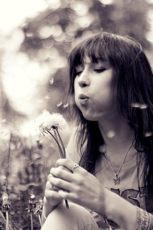 одуванчик, лето, портрет, девушка А вот как дуну фото превью