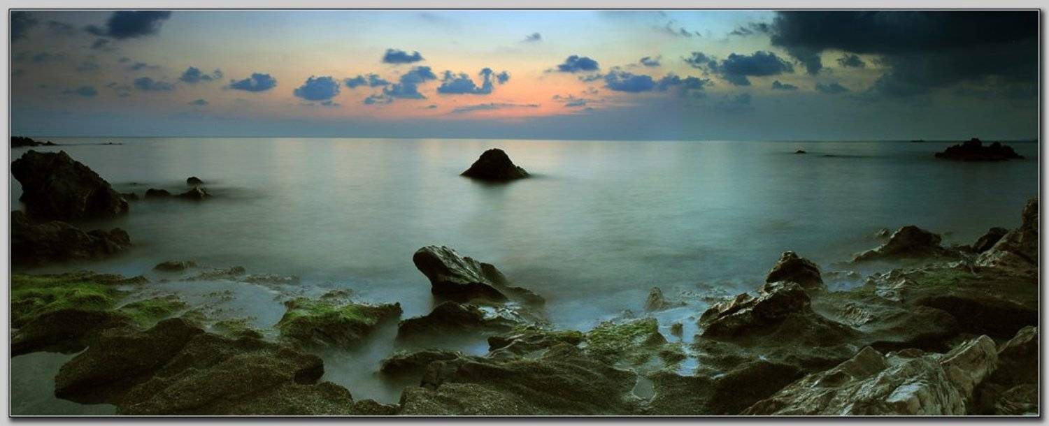 море, закат, troofel