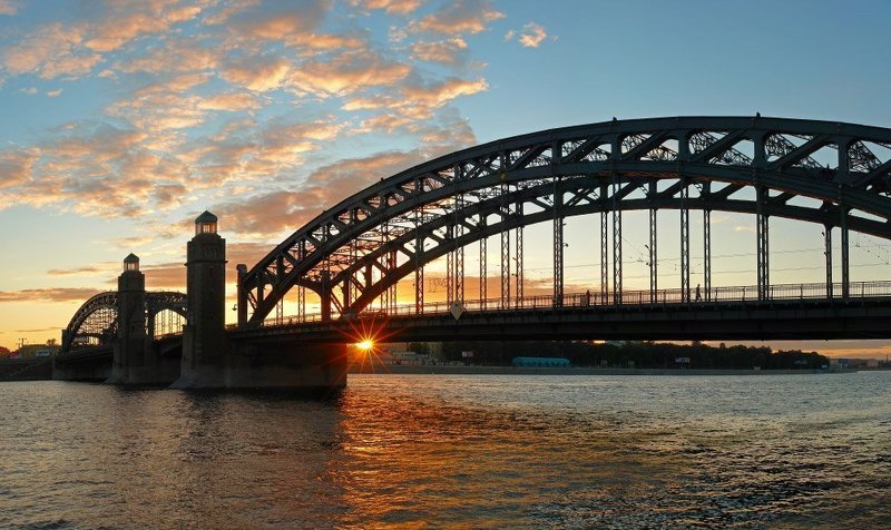 петербург, закат, вечер В западнеphoto preview