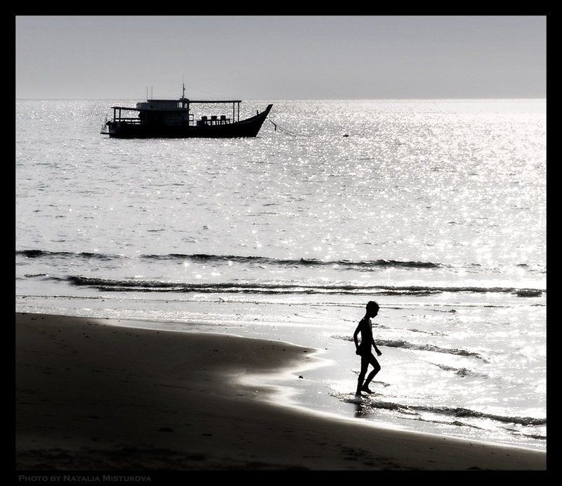 силуэт, море, малайзия силуэтный этюдphoto preview