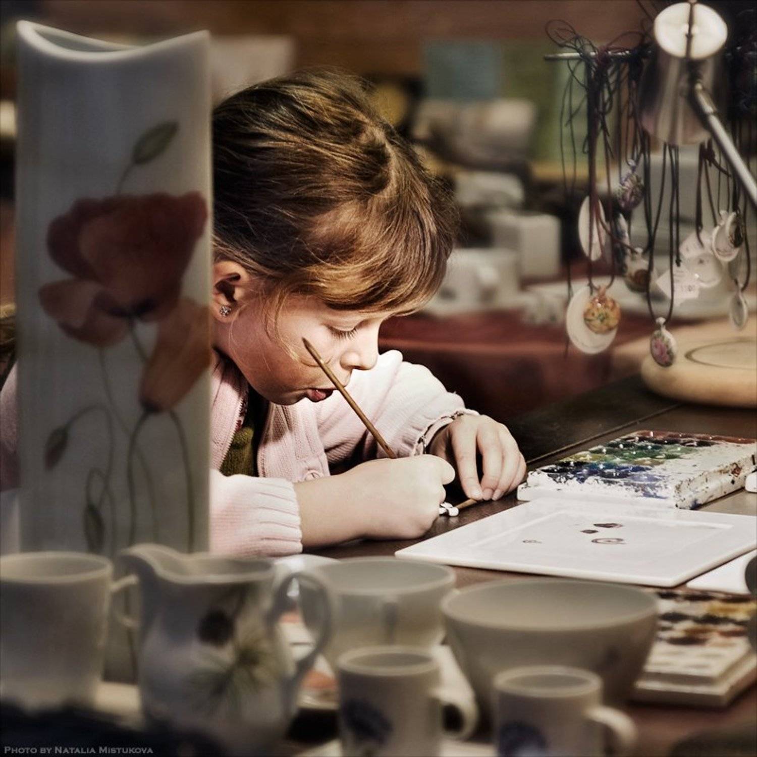 девочка, рисовать, керамика, старание, Mistukova Natalia (Tataxa)