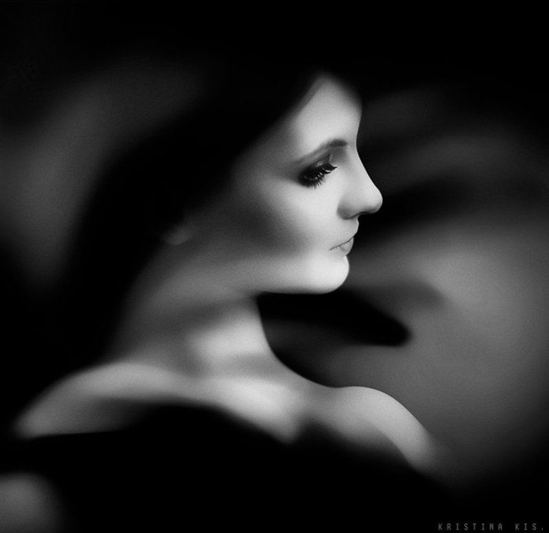 girl, bw, portrait ...photo preview