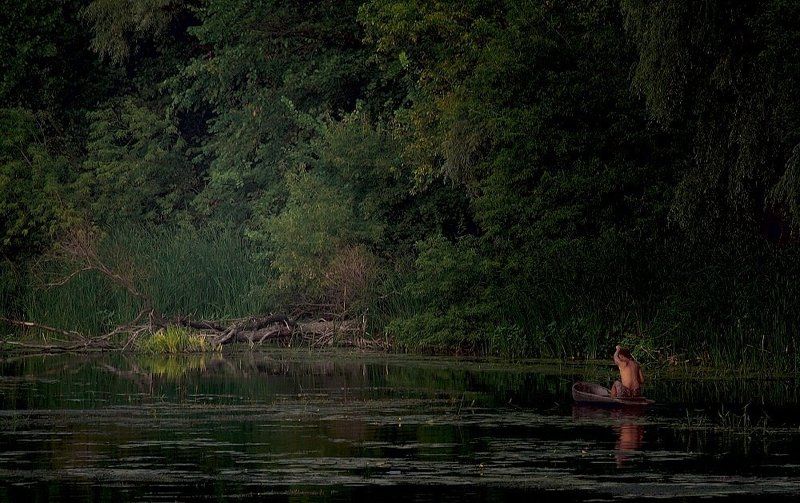 река, лес, индеец настоящему индейцу...photo preview