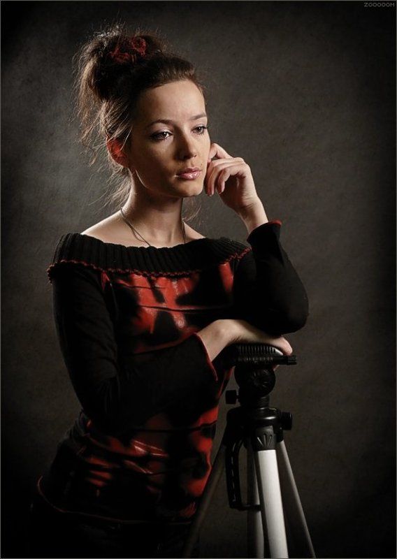 девушка,штатив Альтернатива весла фото превью