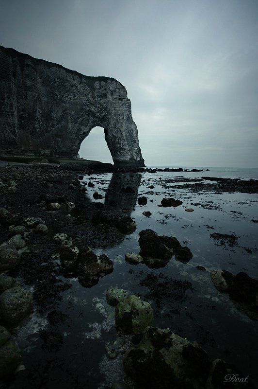 этрета, франция, скала, море, ла-манш, побережье, отлив, слон Etretatphoto preview